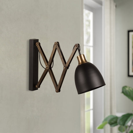 Wandleuchte Schwarz Metall Echelon