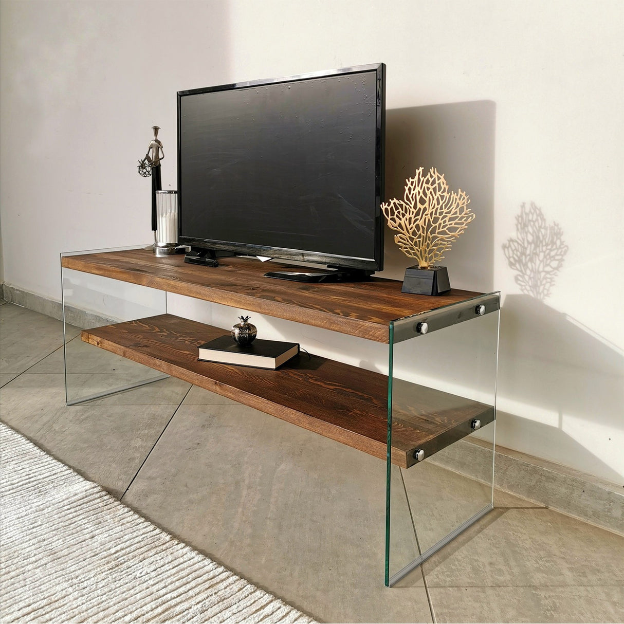 TV-Möbel Coral Walnut Dennenhout 120x45x35 cm