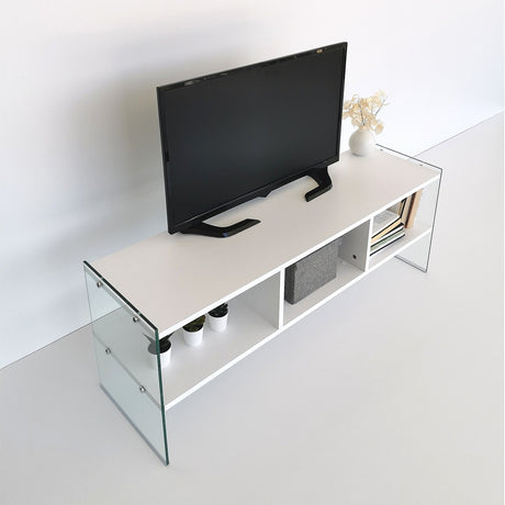TV-Möbel Korallen weißes Melamin 120x45x35 cm