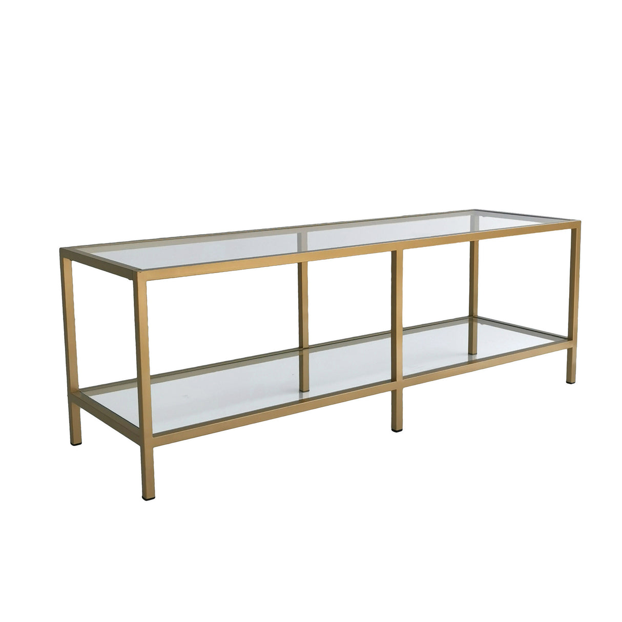 TV-Möbel Basis Gold Goldglas 130x45x40 cm