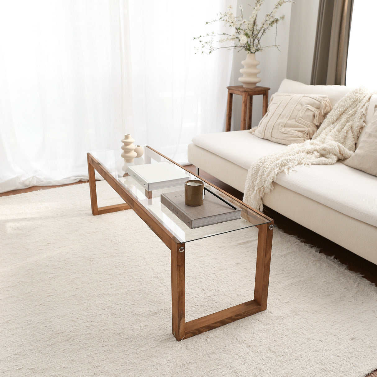 TV-Möbel über Naturholzkiefern Holzholz 130x40x40 cm