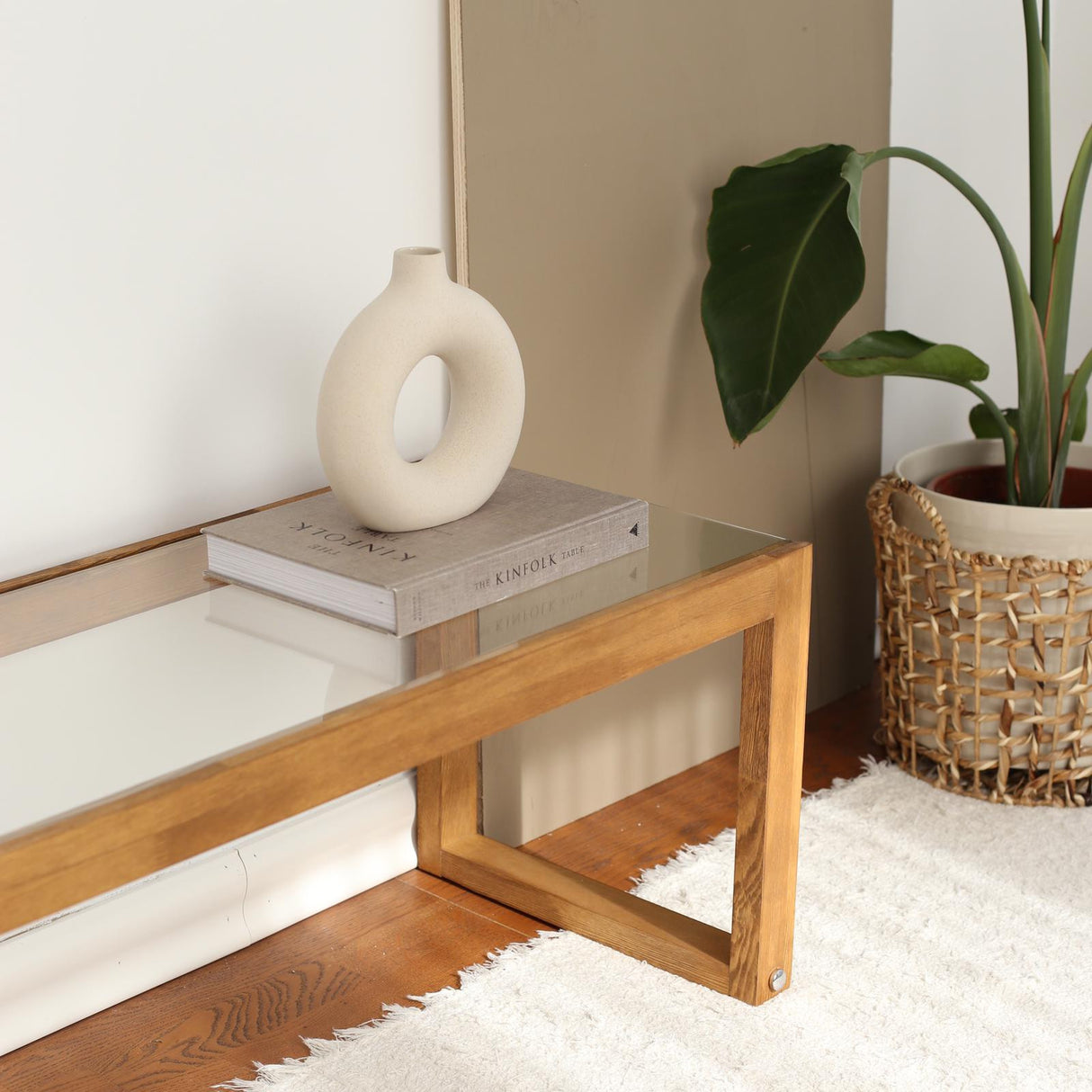 TV-Möbel über Naturholzkiefern Holzholz 130x40x40 cm