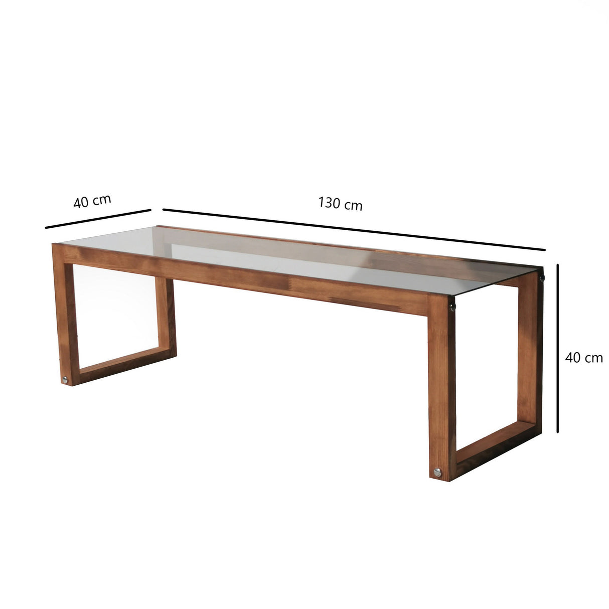TV-Möbel über Naturholzkiefern Holzholz 130x40x40 cm