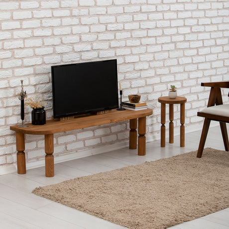 TV Möbel Ida Walnuss Holz 140x40x35 cm