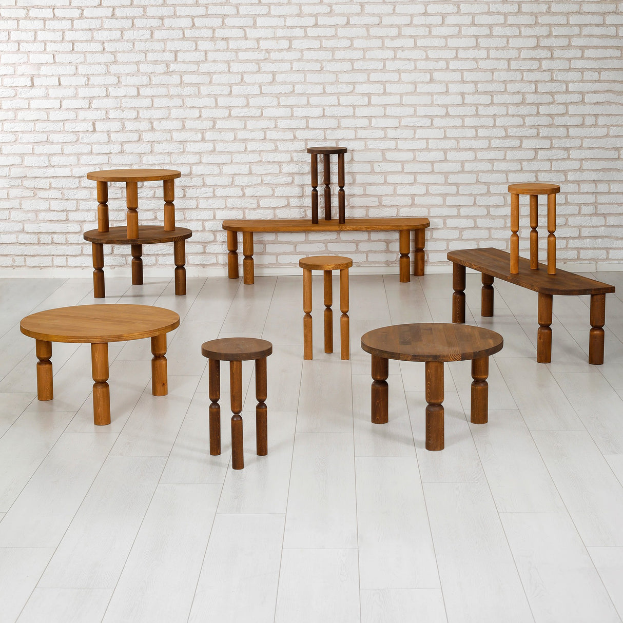 TV Möbel Ida Walnuss Holz 140x40x35 cm