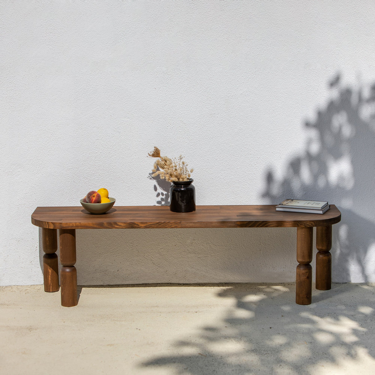 TV Möbel Ida Dunkelwalnuss Holz 140x40x35 cm