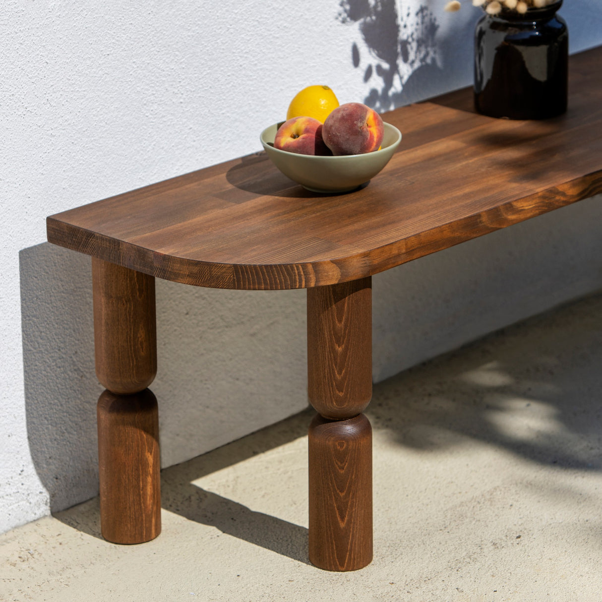 TV Möbel Ida Dunkelwalnuss Holz 140x40x35 cm