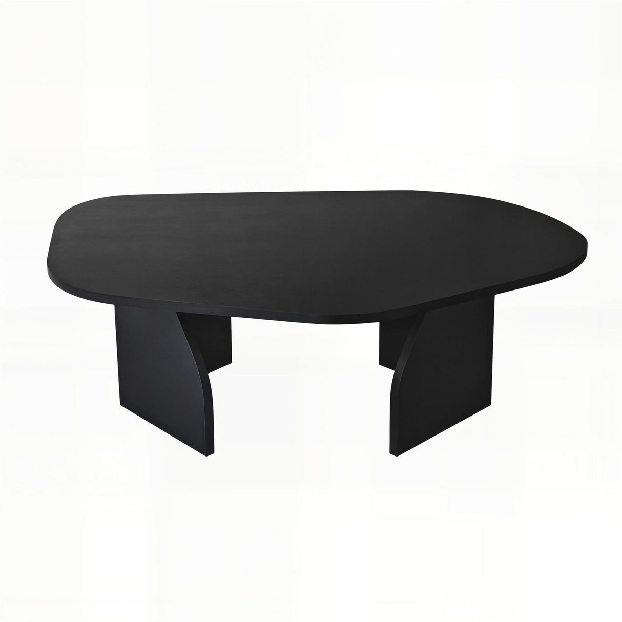 Rock Couchtisch oval schwarz 100 x 60 cm Melaminbeschichteter Holzverbund