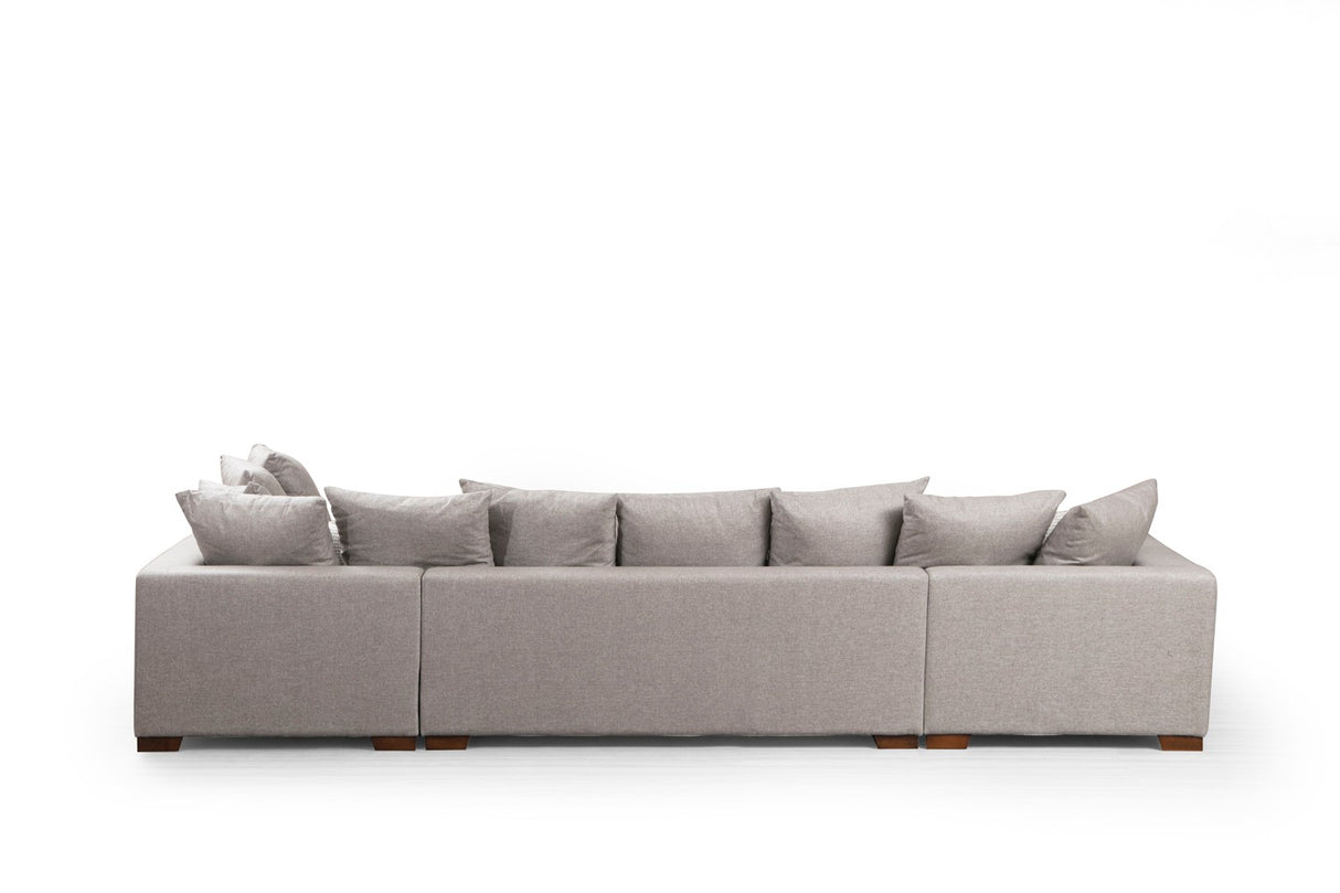 Ecksofa beige U-Form – Polyester – 380 cm – Colorado