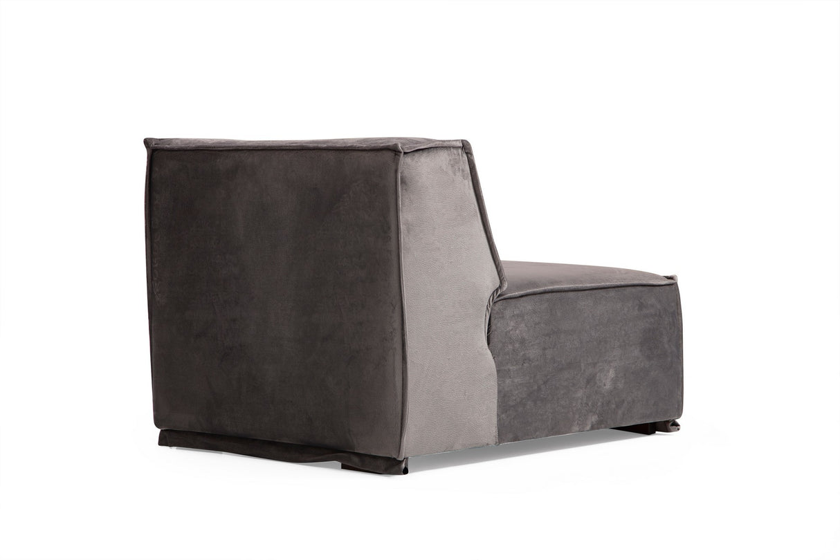 Ecksofa Rechts Lego Grau Velvet