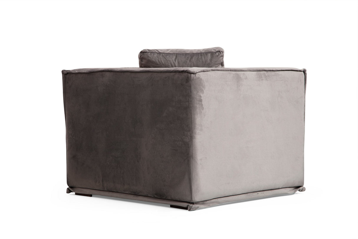 Ecksofa Links Lego Grau Samt