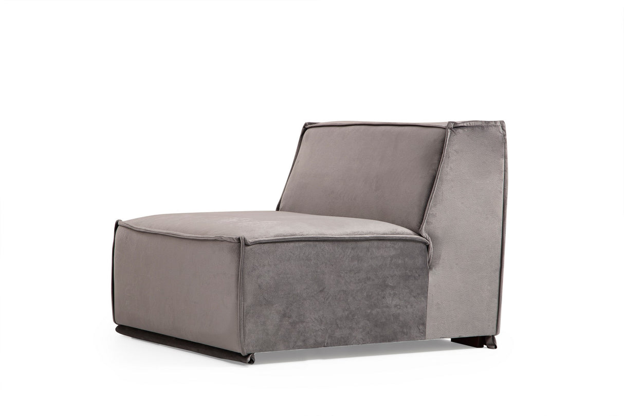 Ecksofa Links Lego Grau Samt