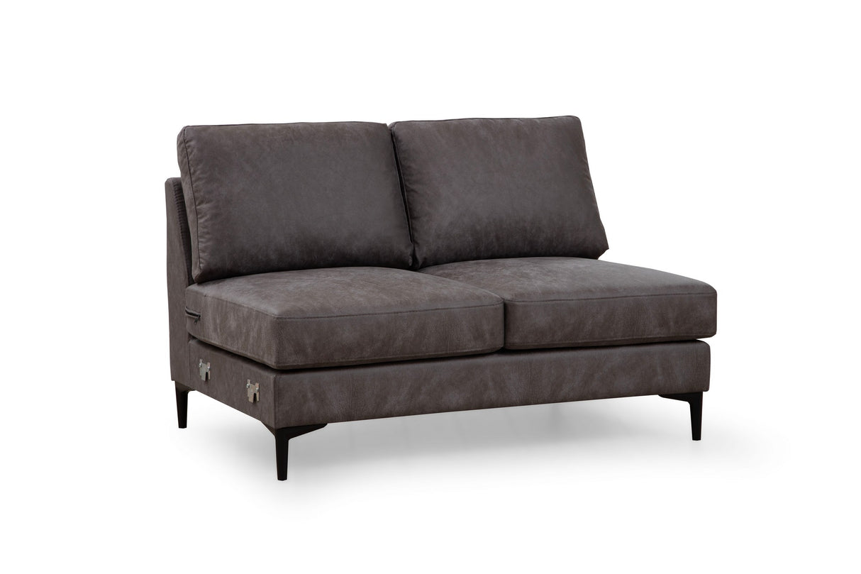 U-Bank Ecksofa Anthrazit Stoff 314x200 cm – Links – Porto