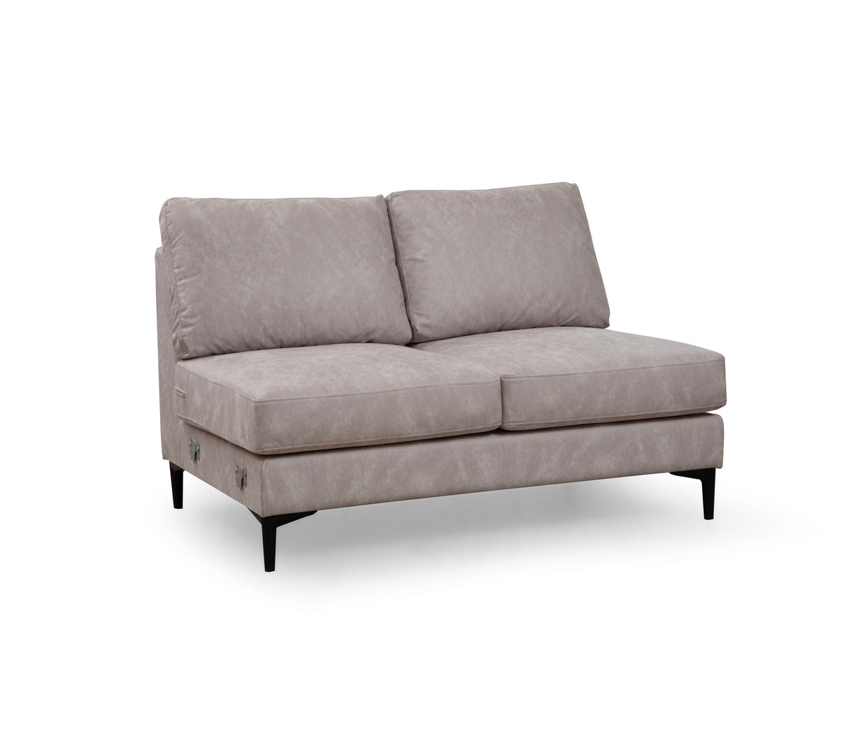 U-Bank Ecksofa Grau Stoff 314x200 cm – Links – Porto