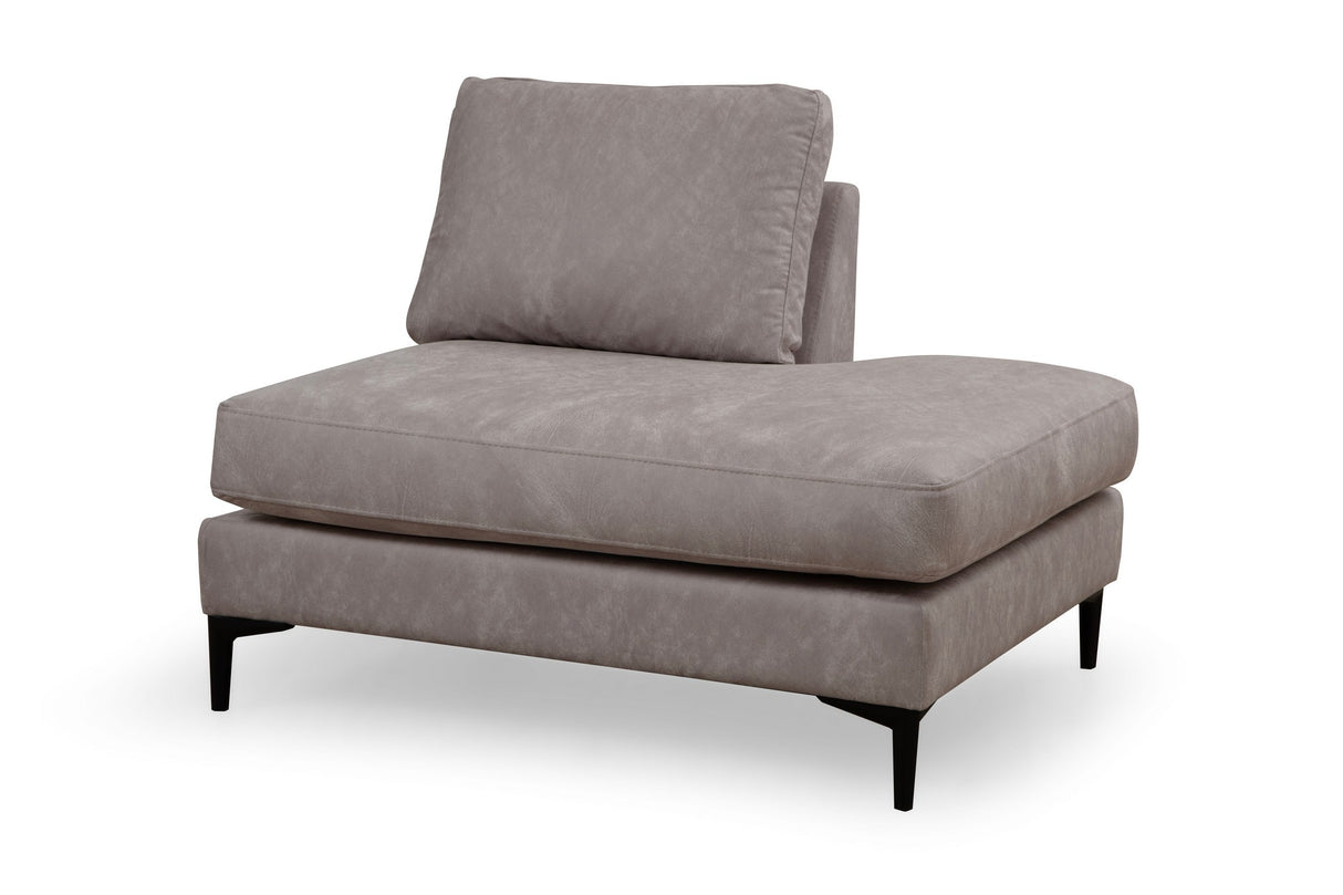 U-Bank Ecksofa Grau Stoff 314x200 cm – Rechts – Porto