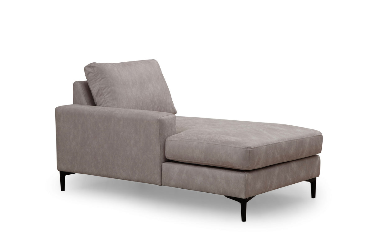 U-Bank Ecksofa Grau Stoff 314x200 cm – Rechts – Porto
