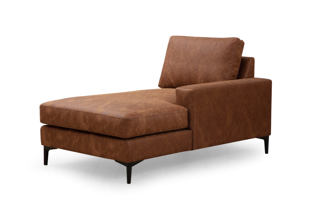 U-Bank Ecksofa Cognac Stoff 314x200 cm – Links – Porto