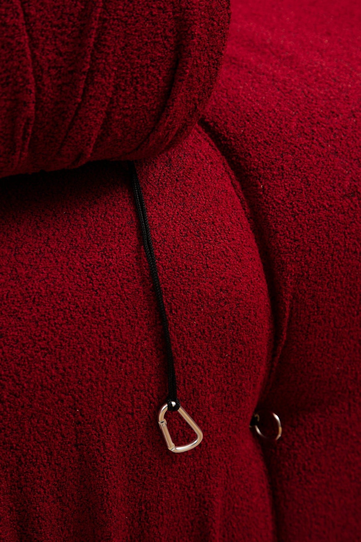 Modulares XXL-Ecksofa Bubble mit Hocker - Samt rot