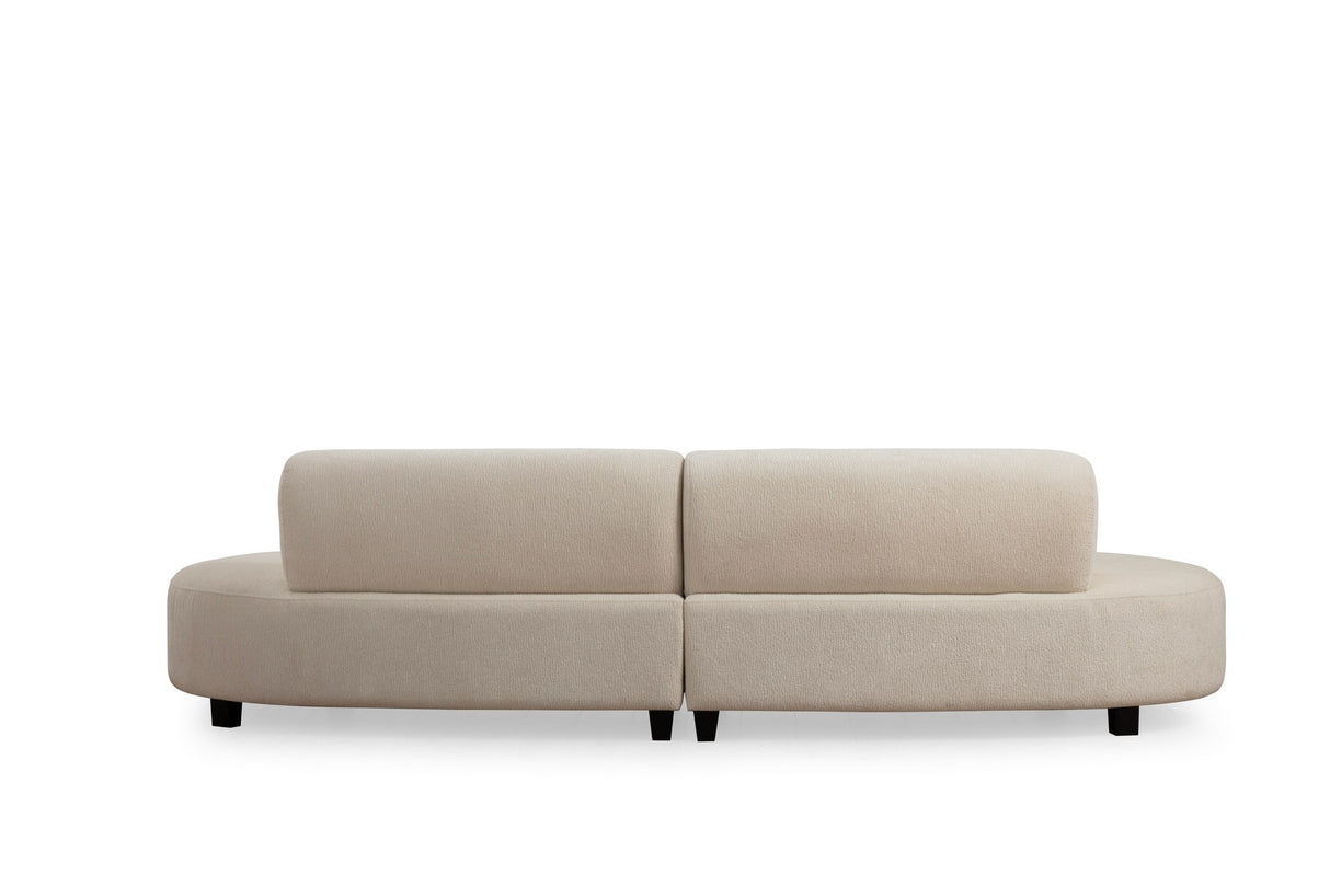 Banken - Hoekbank Beige gemêleerde stof organisch Pars - XXXL 300 cm - Dimehouse