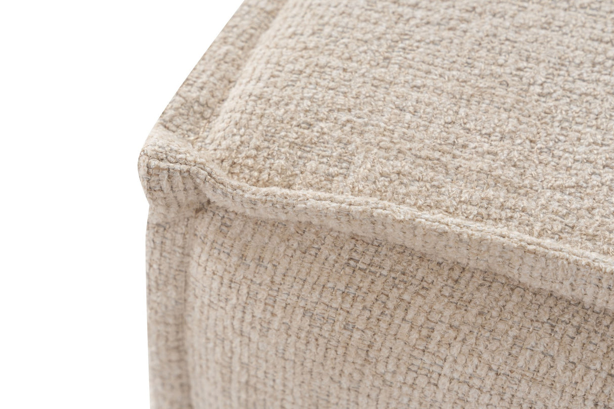 Ecksofa aus beigem Stoff mit Nähten - XXL - 8 Personen - Puzzle