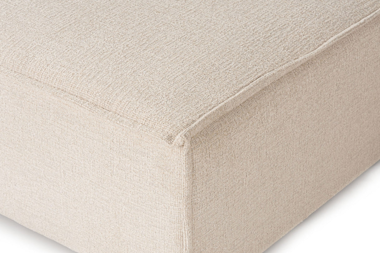 Ecksofa aus beigem Stoff mit Nähten - XXL - 8 Personen - Puzzle