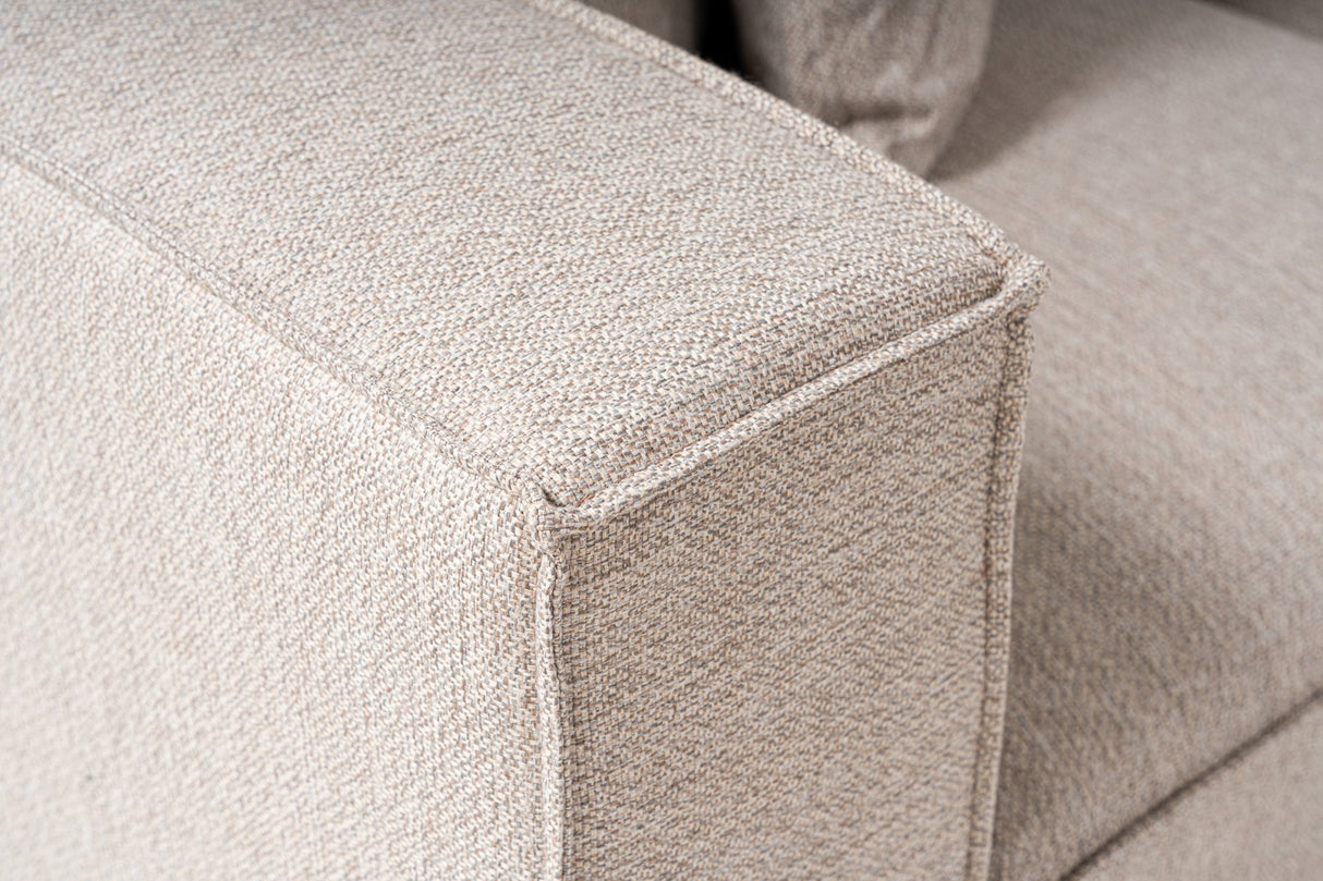 Modulares XXL-Ecksofa beige Leinen 430 cm breit Sora