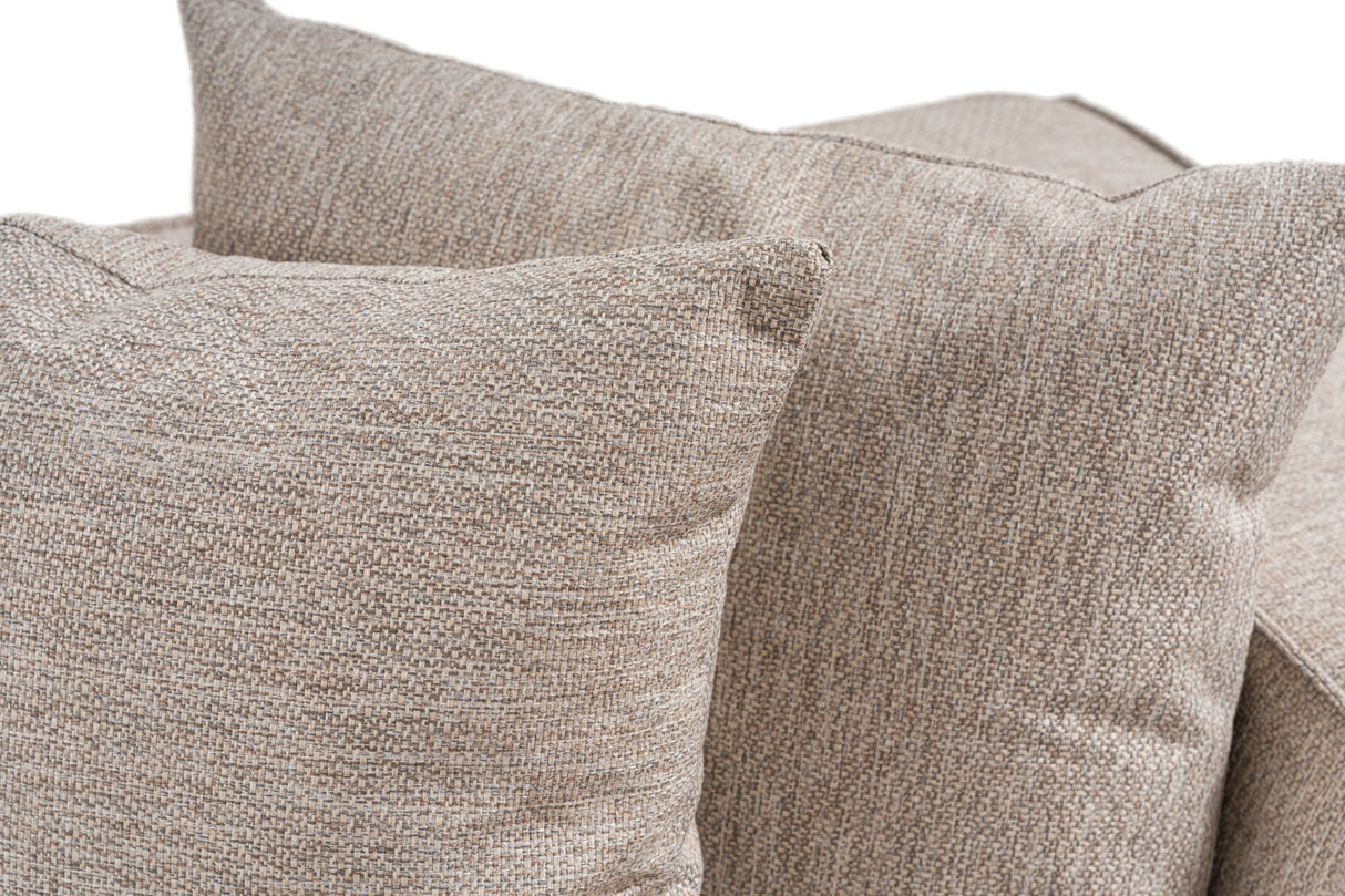 Modulares XXL-Ecksofa beige Leinen 430 cm breit Sora