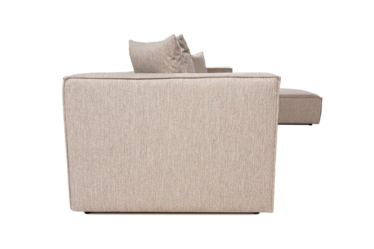 Modulares XXL-Ecksofa beige Leinen 430 cm breit Sora