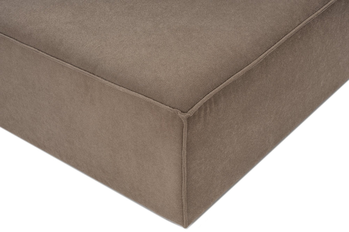Modulares XXL-Ecksofa Cappuccino Leinen 430 cm Sora - rechts