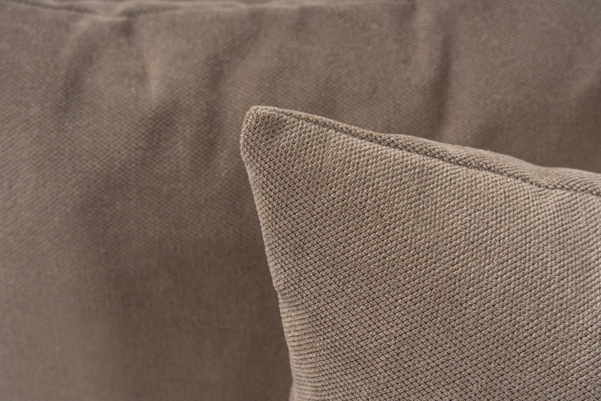 Modulares XXL-Ecksofa Cappuccino Leinen 430 cm Sora - rechts