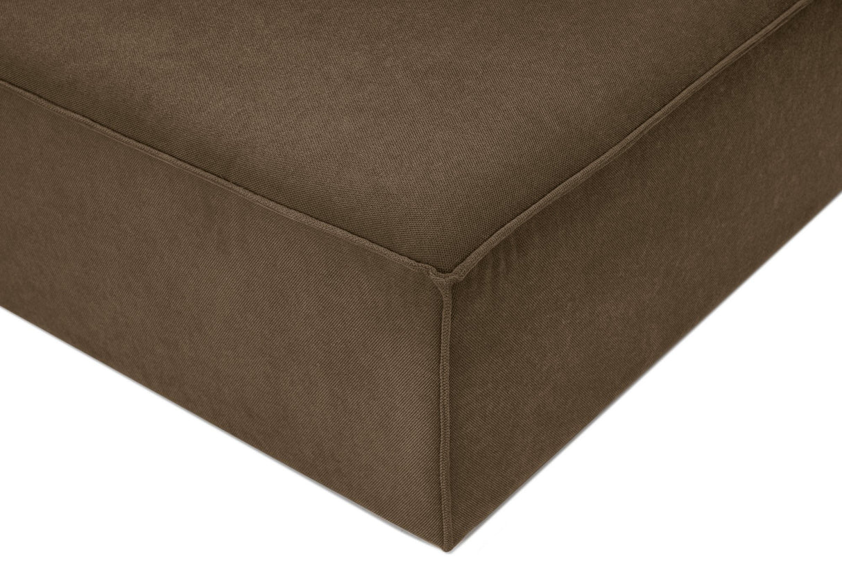 Modulares XXL-Ecksofa, taupefarbenes Leinen, 430 cm breit, Sora