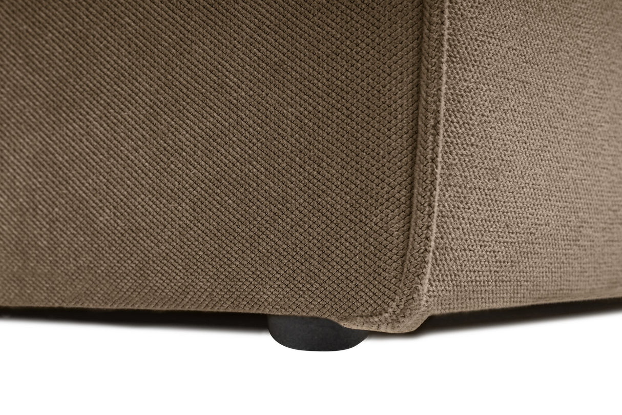 Modulares XXL-Ecksofa, taupefarbenes Leinen, 430 cm breit, Sora