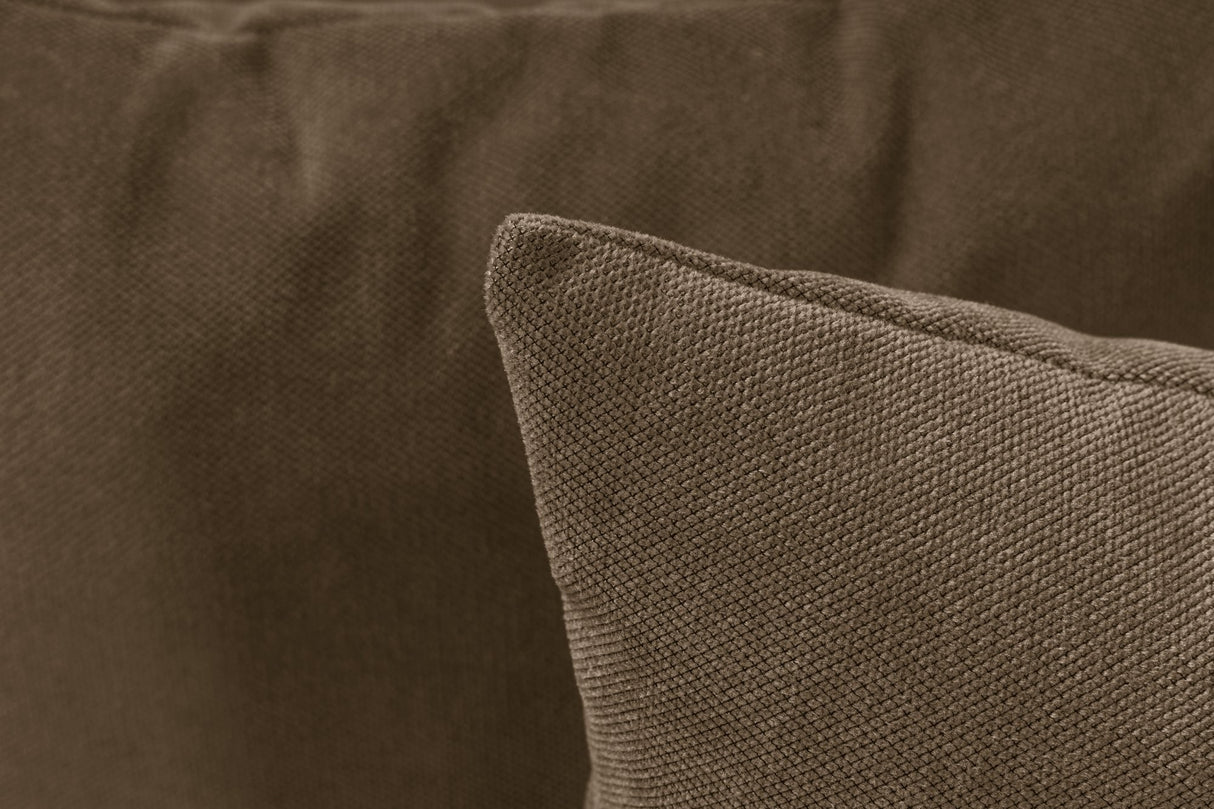 Modulares XXL-Ecksofa brauner Leinenstoff 430 cm breit Sora - rechts