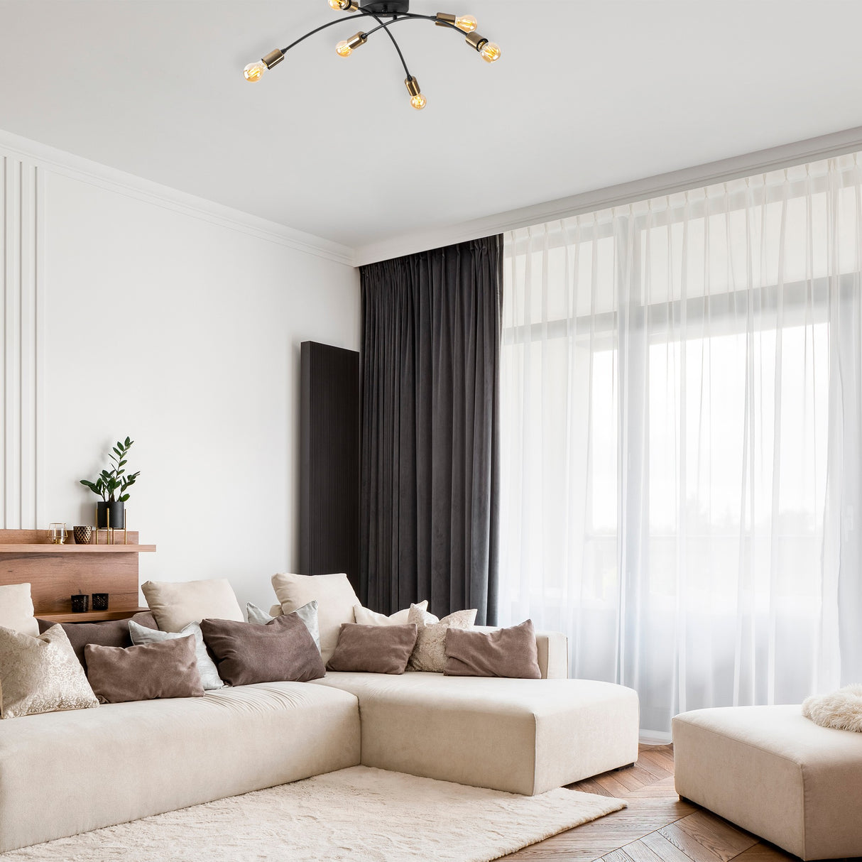 Deckenlampe Schwarz Metall Zest