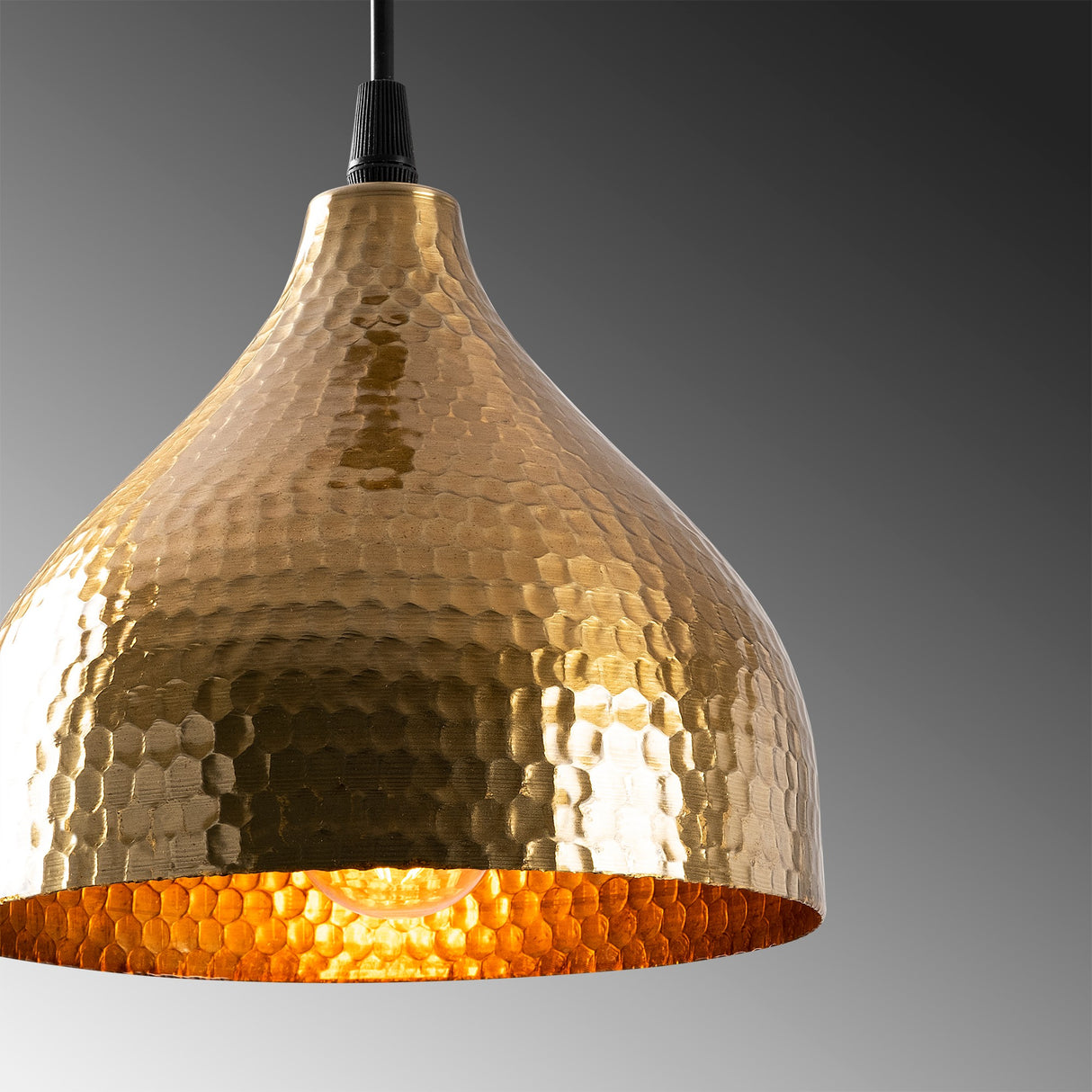 Hängelampe Rund Bronze Metall Eclipse