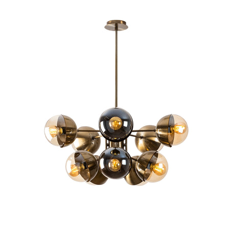 Hängelampe bronzefarbenes Glas Carina
