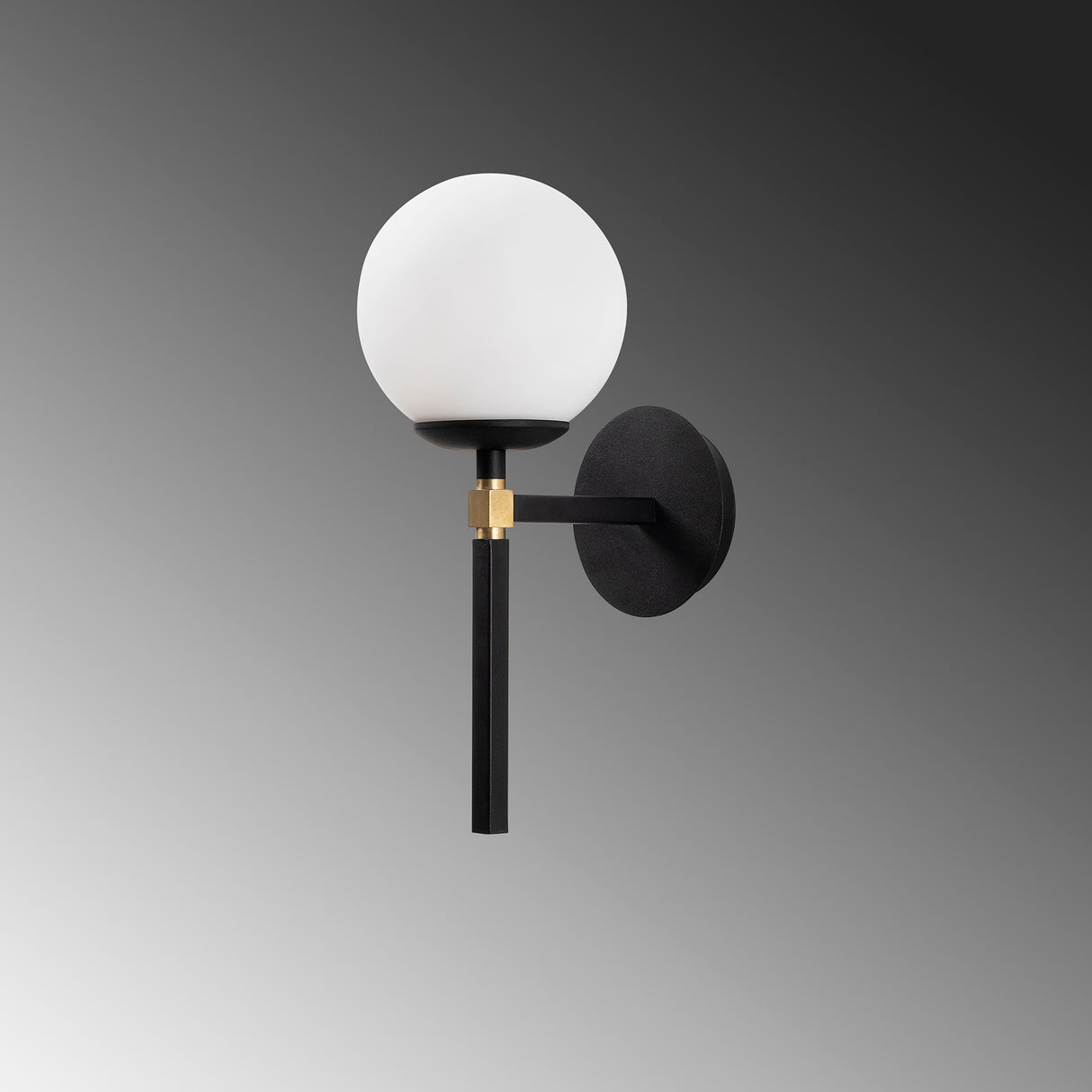 Wandleuchte Schwarz Glas Sereno