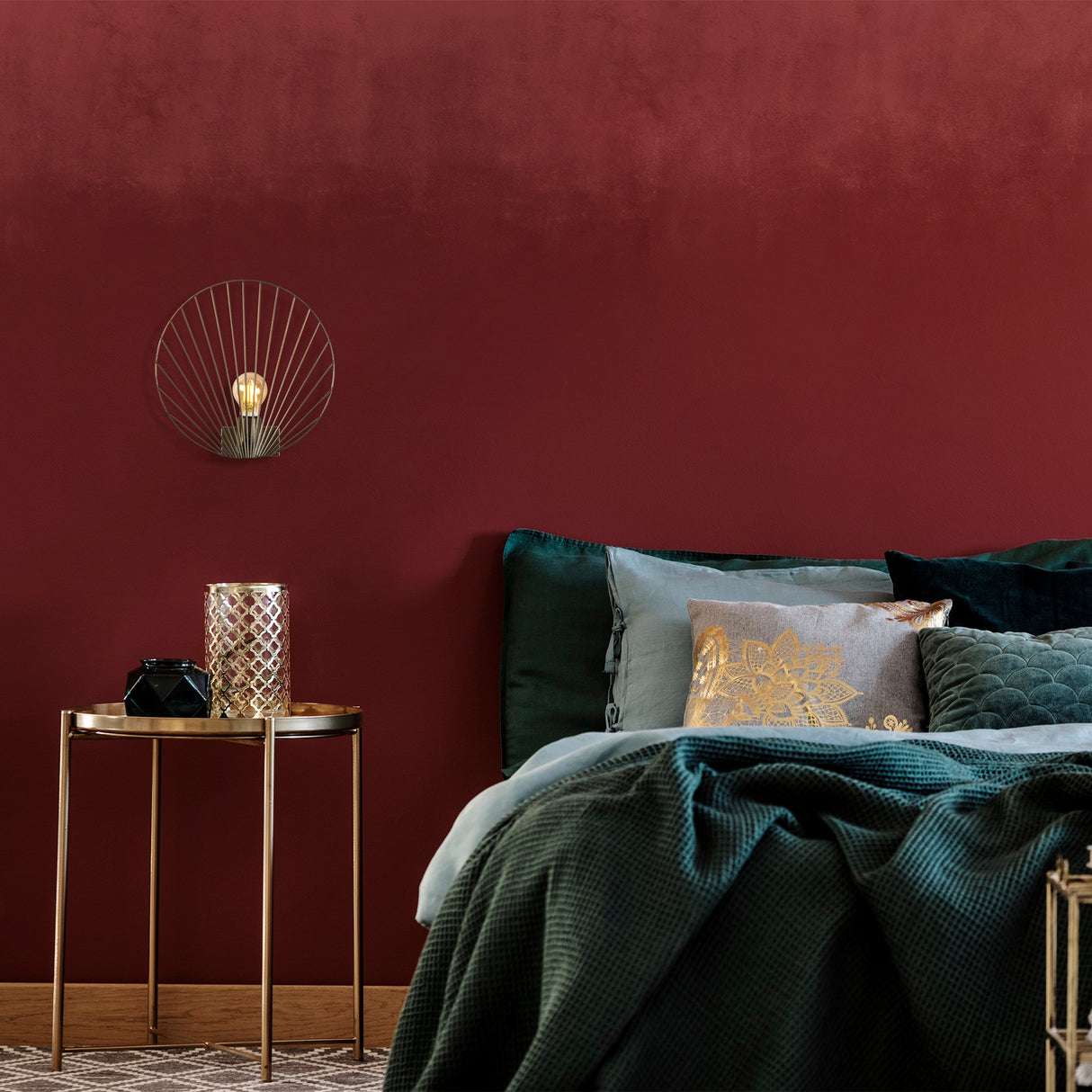 Wandleuchte bronzefarbenes Metall Arbor