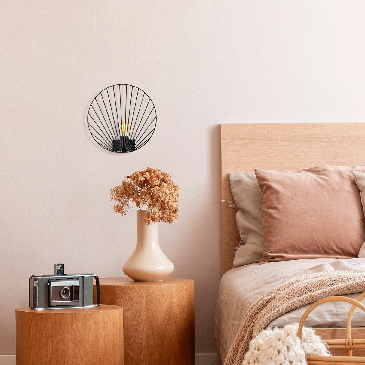 Wandleuchte Schwarz Metall Arbor