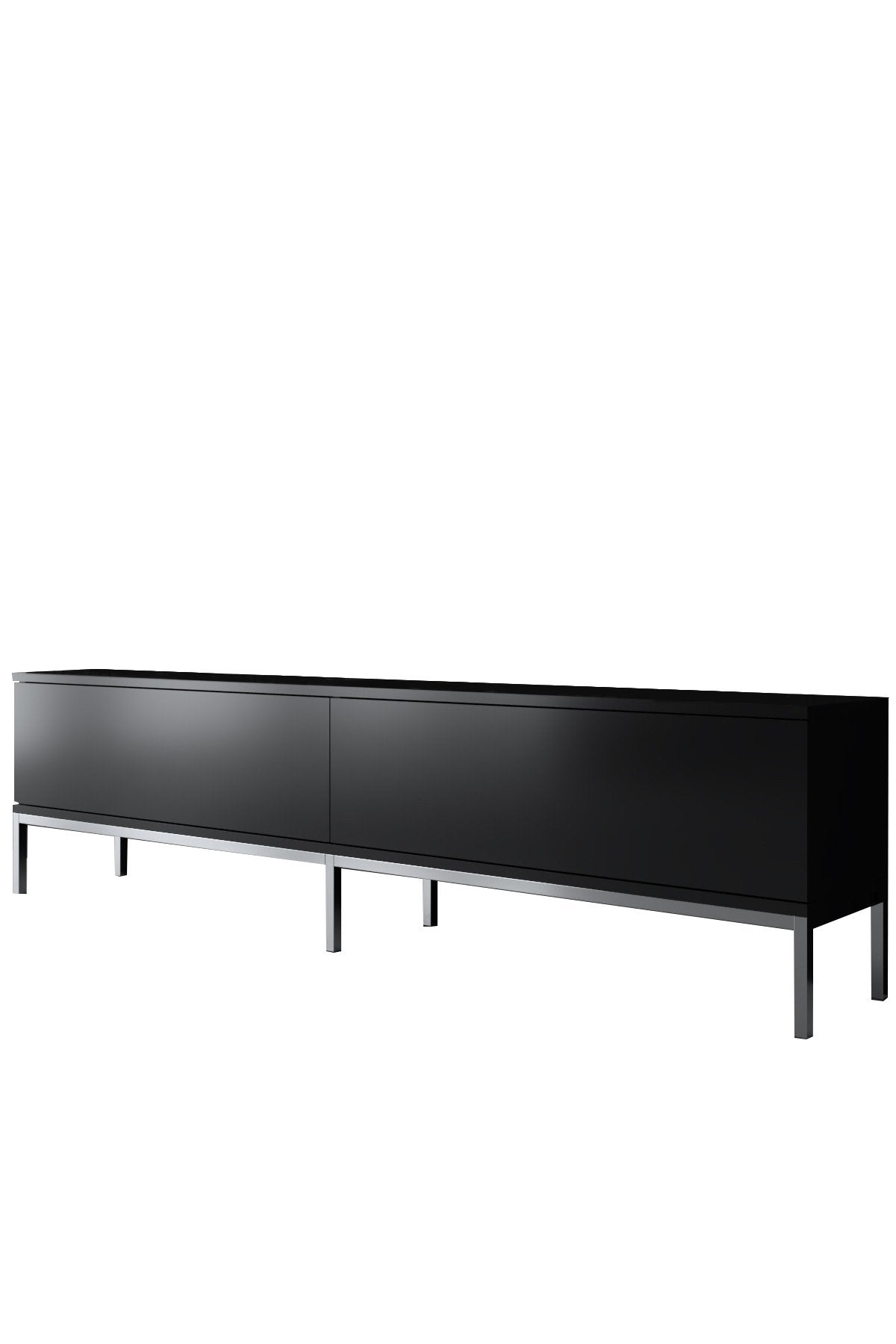 Möbelset Black Lord - Couchtisch + TV-Schrank + Sideboard - Silberrahmen