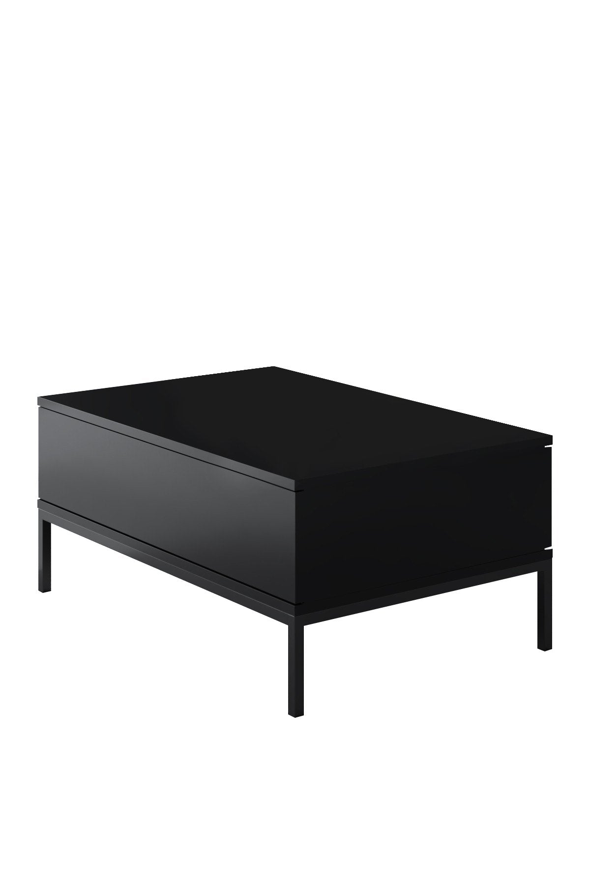 Rechteckiger Couchtisch Black Lord 90x60 - Schwarzer Rahmen