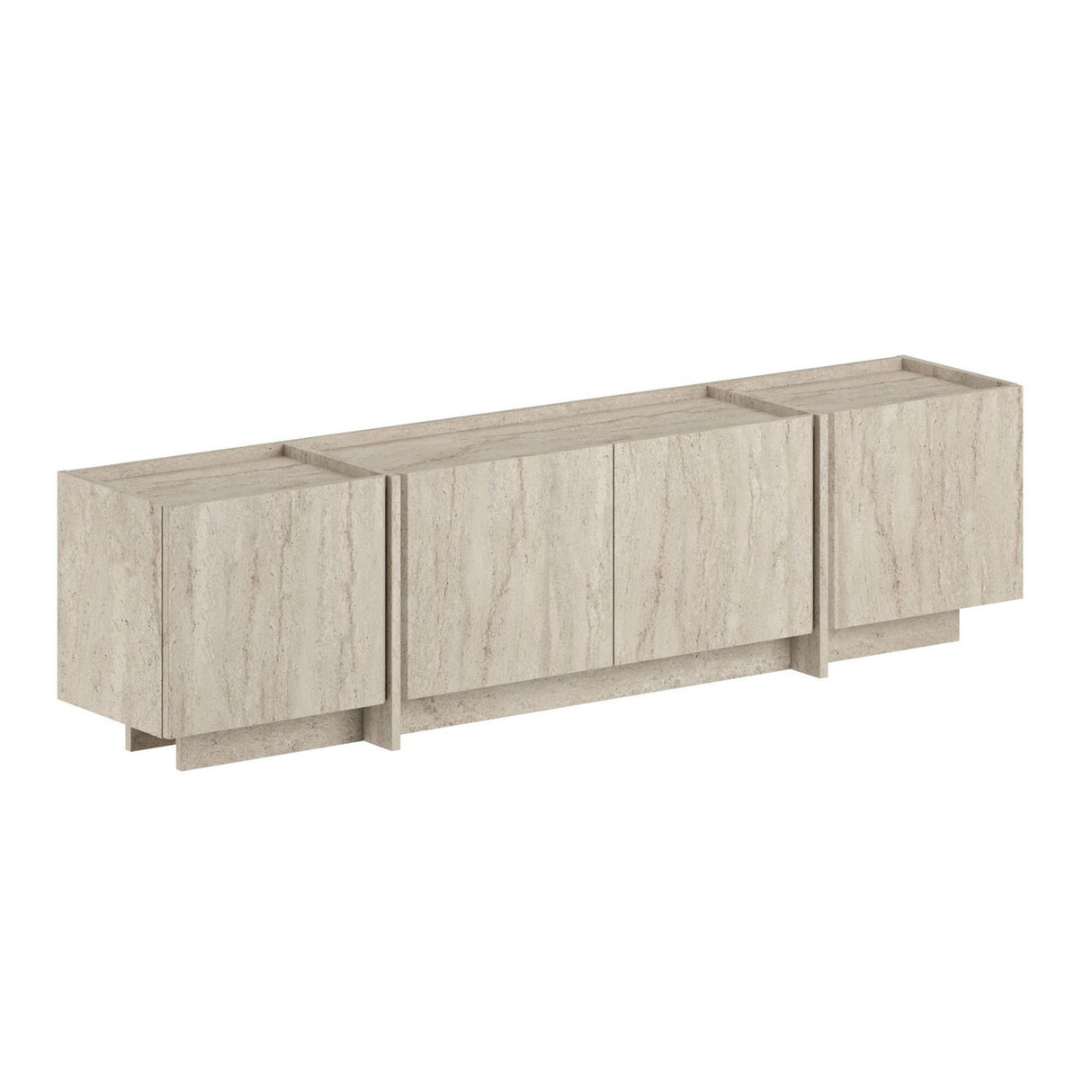 Lowen TV-Schrank Travertin 180 cm Melaminbeschichtetes Holz