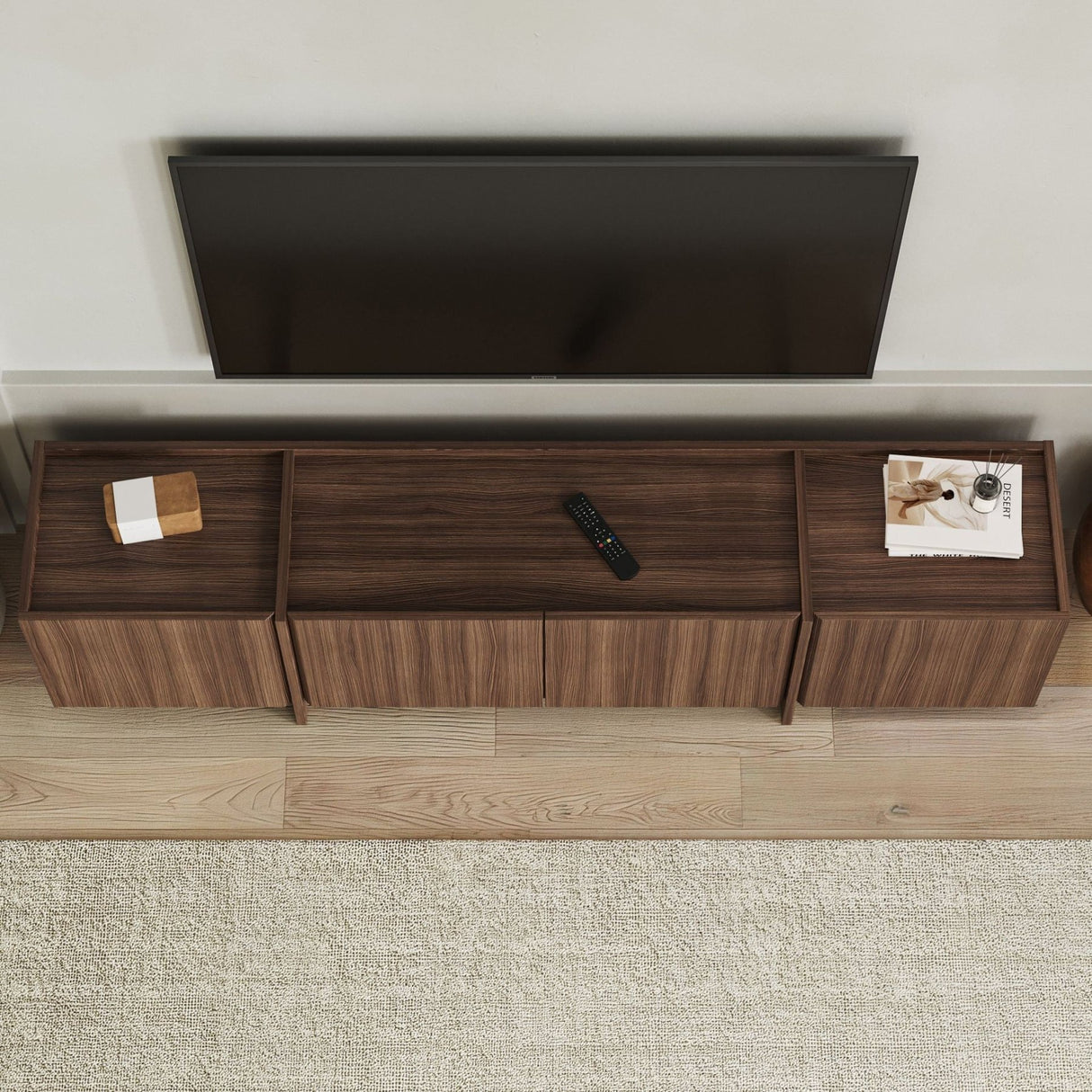 Lowen TV-Schrank aus Milano-Walnuss, 180 cm, melaminbeschichteter Holzverbundstoff