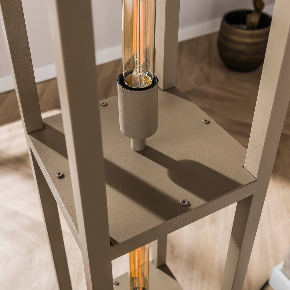 Design Stehlampe Nova 4-flammig - Beige - 160 cm