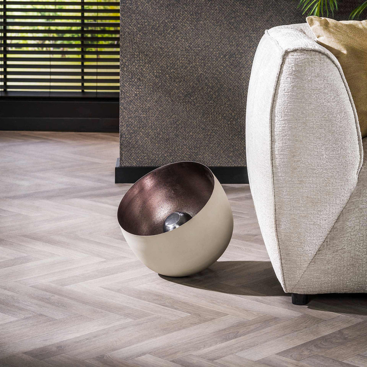 Industrietischlampe Basel Naturel Grau Ø28