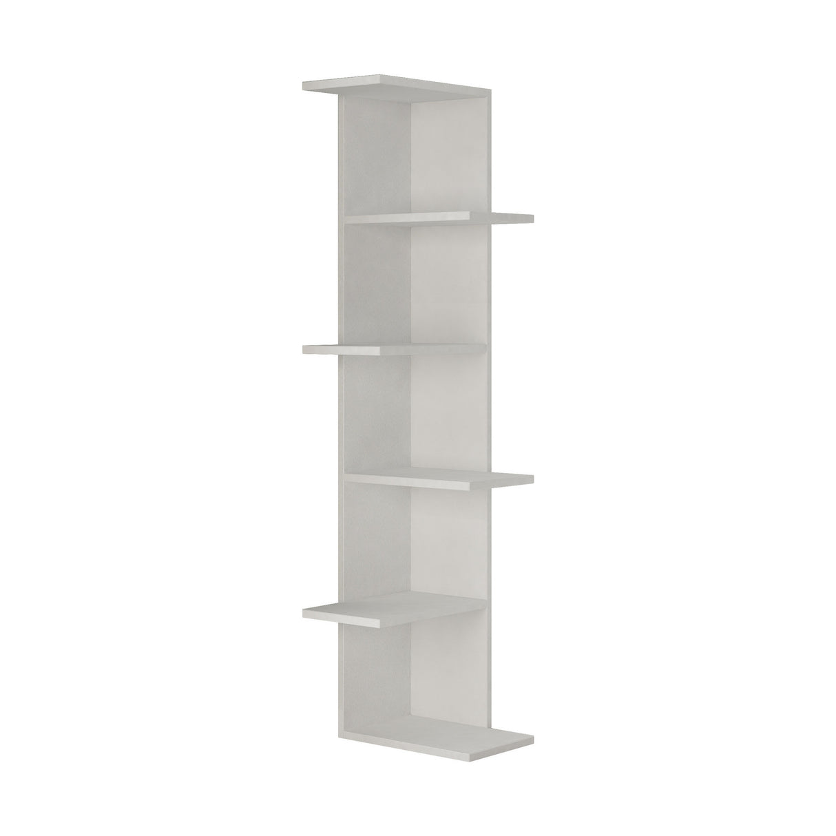Bücherregal Saso Weiß Melamin 37x141x24 cm