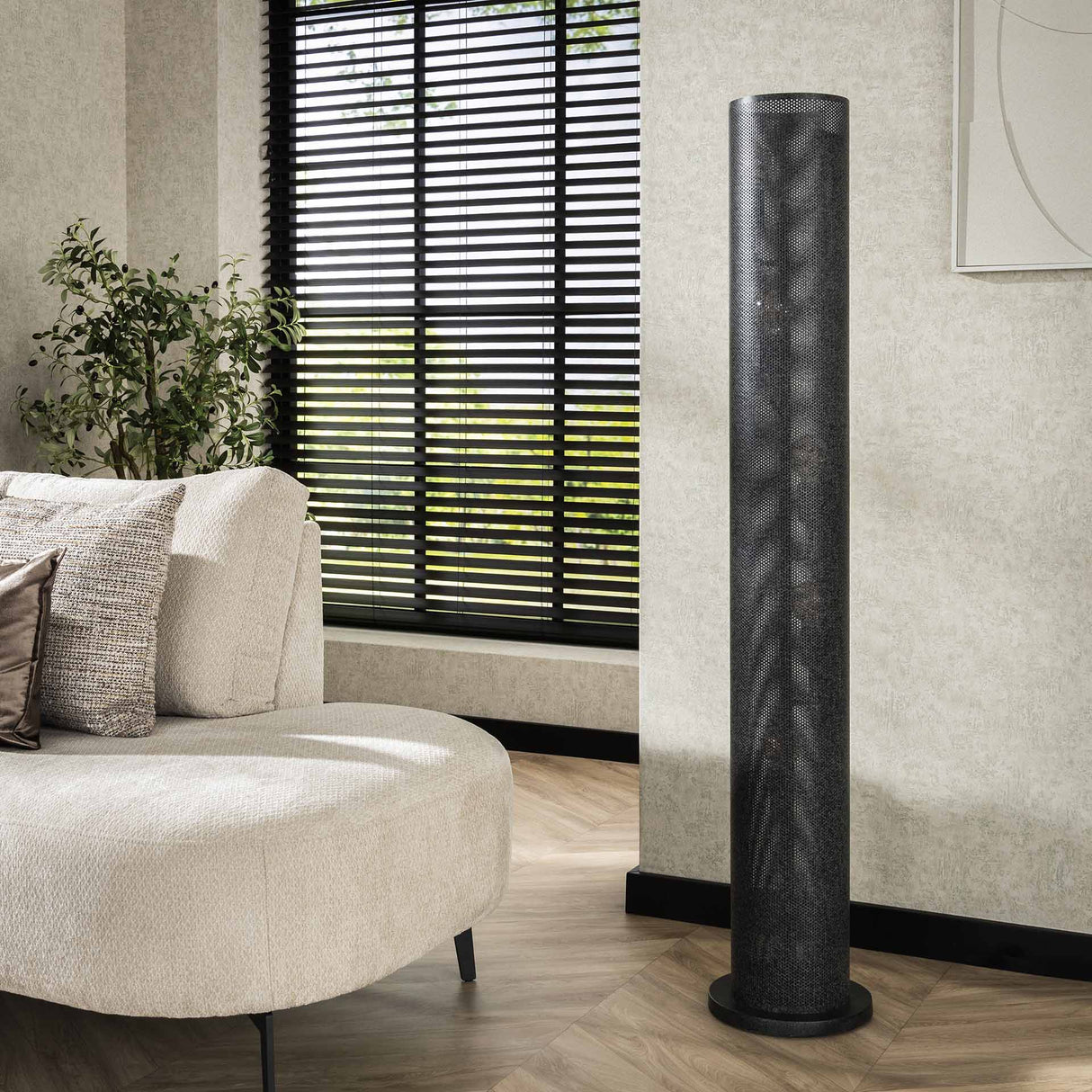 Stehlampe Knox 5-flammig Mesh schwarz