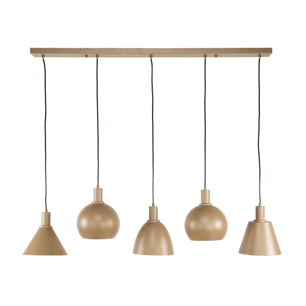 Hängelampe Nova 5-flammig - Beige - 120 cm