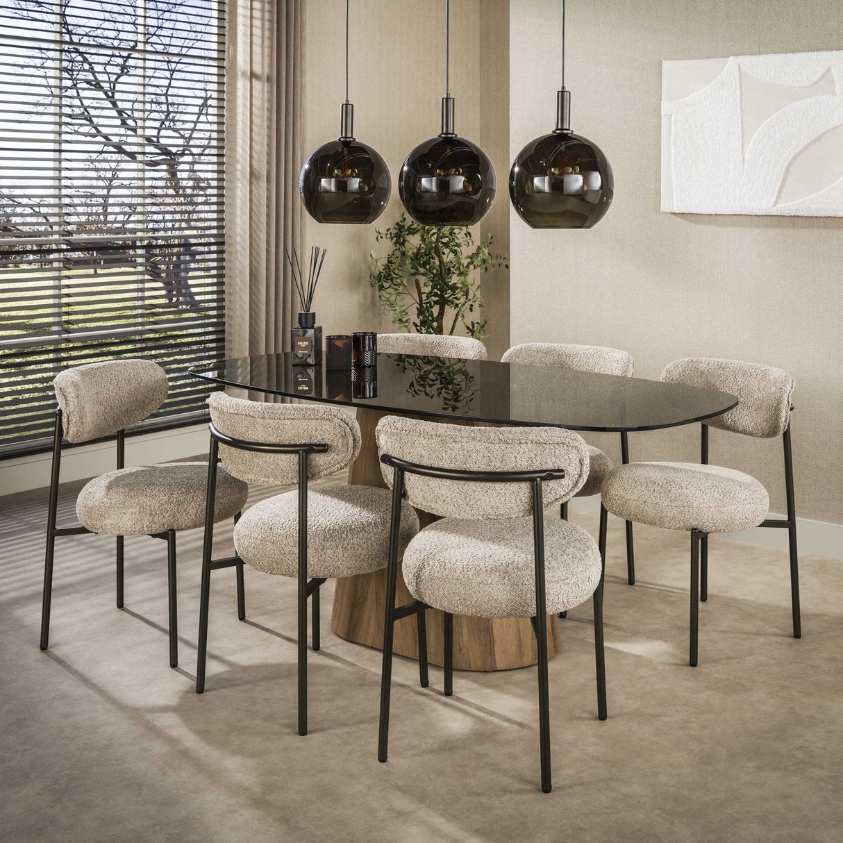 Hängelampe Nero Trio 3-flammig Schwarz Metall 115 cm