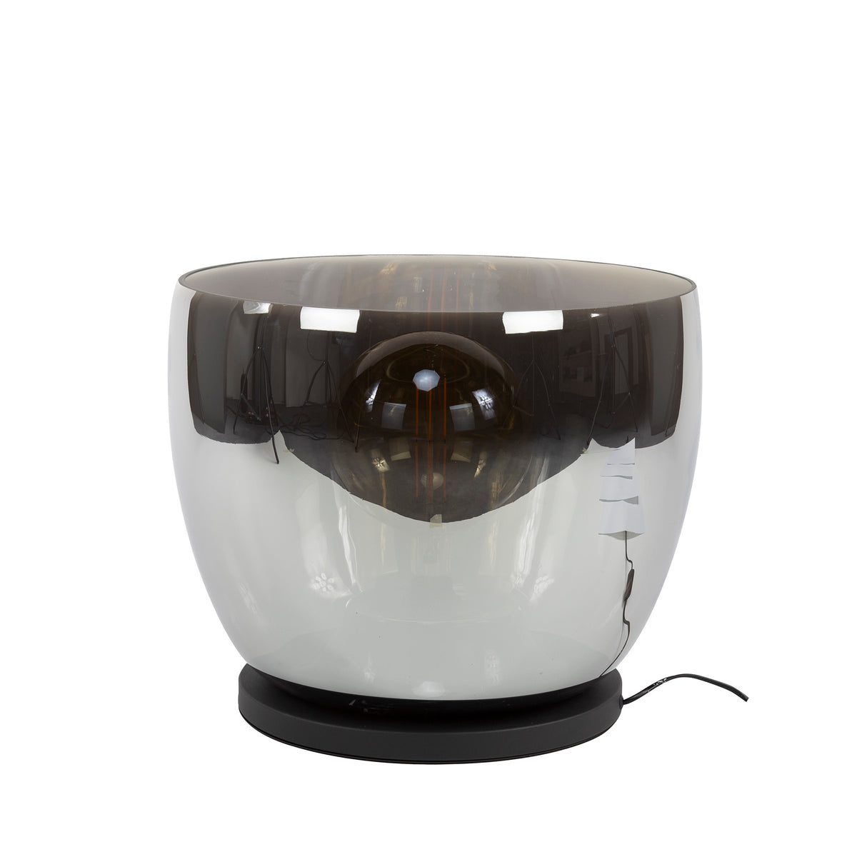 Stehlampe Dain UP XXL Chromfarbiges Glas